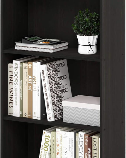 Furinno Basic 3-Tier Bookcase Storage Shelves, Espresso - LeafyLoom