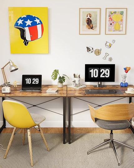 CubiCubi Computer Desk, 32 inch Small Home Office Desk for Small Spaces, Modern Simple Style for Home, Office, Study, Writing, Vintage - LeafyLoom
