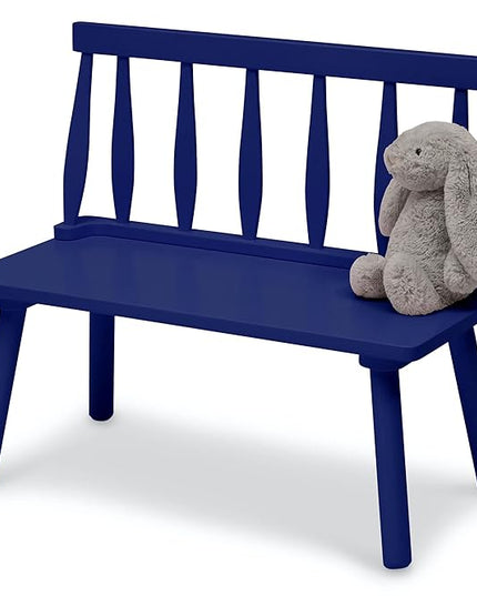 Delta Children Windsor Bench, Navy - LeafyLoom