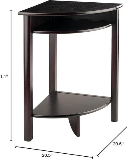Winsome Liso Corner Desk, Espresso - LeafyLoom