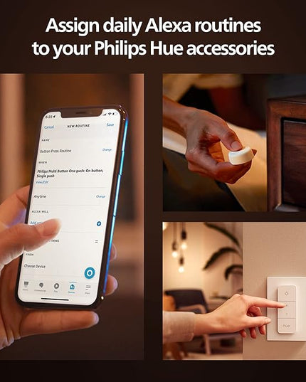 Philips Hue Wall Tap Dial Light Switch 1 Pack and Smart Dimmer Switch 1 Pack - Requires Hue Bridge - Control Hue Lights PhilipsHue