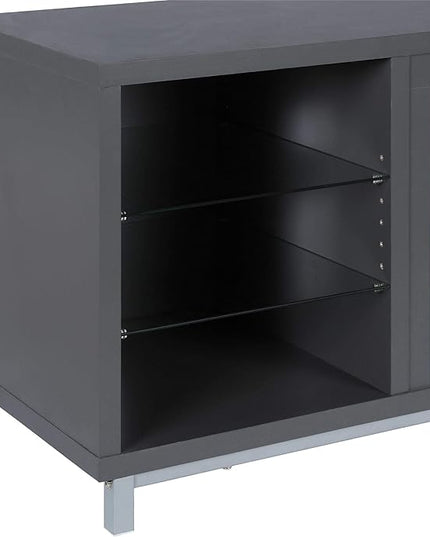 Ameriwood Home Lumina Fireplace Stand, TVs up to 70", Graphite Gray - LeafyLoom