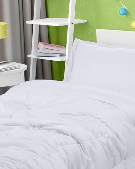 Utopia Bedding All Season White Comforter Set with 2 Pillow Cases, 3 Piece Soft Brushed Microfiber Kids Bedding Set for Boys/Girls, Machine Washable (Twin) - LeafyLoom