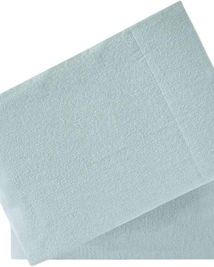 Comfort Spaces Cotton Flannel Breathable Warm Deep Pocket Sheets with Pillow Case Bedding, Queen, Aqua Solid 4 Piece - LeafyLoom