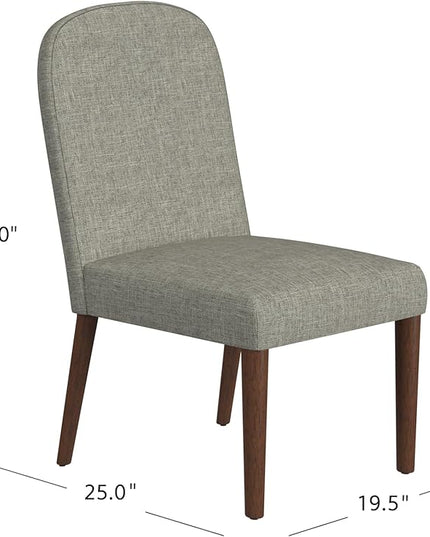 HomePop Classic Parsons Dining Chairs, Gray Woven (Single Pack) - LeafyLoom