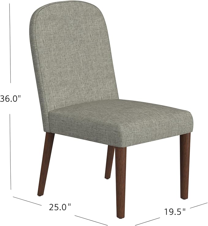 HomePop Classic Parsons Dining Chairs, Gray Woven (Single Pack) - LeafyLoom