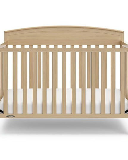 Graco Benton 5-in-1 Convertible Crib (Driftwood) – GREENGUARD Gold Certified, Converts from Baby Crib to Toddler Bed, Daybed and Full-Size Bed, Fits Standard Full-Size Crib Mattress - LeafyLoom