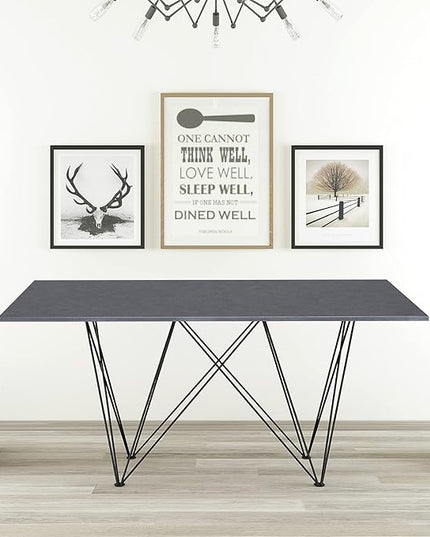 Kaboon Universal Tabletop 40"x18", Solid One-Piece Melamine Table Top, Double Desk L-Desk Floating Desk DIY, Home and Office Countertop, Greylish Blue - LeafyLoom