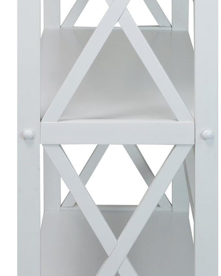 Casual Home 3-Shelf Montego Bookcase, White - LeafyLoom