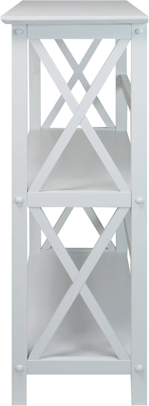 Casual Home 3-Shelf Montego Bookcase, White - LeafyLoom