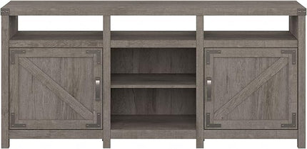 Bush Furniture Knoxville Farmhouse Stand for 75 Inch TV, Living Room Media Console with Storage, 65W, Restored Gray - LeafyLoom