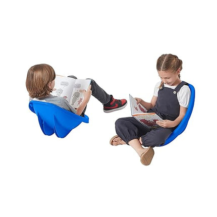 ECR4Kids Leaf Floor Seat, Rocker Chair, Blue, 6-Piece - LeafyLoom