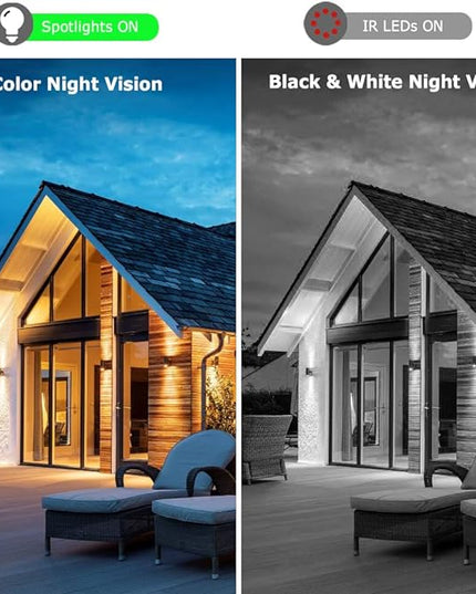 Security Camera Outdoor 2K 4MP, Hosafe WiFi Home Security System Video Surveillance IP Camera, Floodlight Motion Detection, Pan Tilt Auto Tracking, Two Way Audio, Color Night Vision, Waterproof HOSAFE