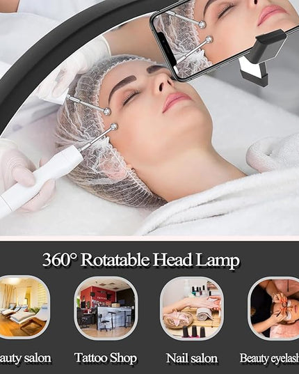 Lash Light Eyelash LED Floor Light, Tattoo Light, Pmu Lamp, Facialist Moon Lamp, Lighting for Beauty Filming and Content Creation Half Moon Light - LeafyLoom