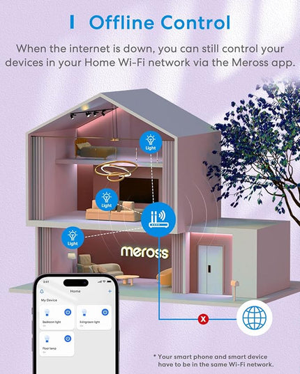 meross Smart Light Bulb, Smart WiFi LED Bulbs Compatible with Apple HomeKit, Siri, Alexa, Google Assistant and SmartThings, Dimmable E26 Multicolor 2700K-6500K RGB, 810 Lumens 60W Equivalent meross