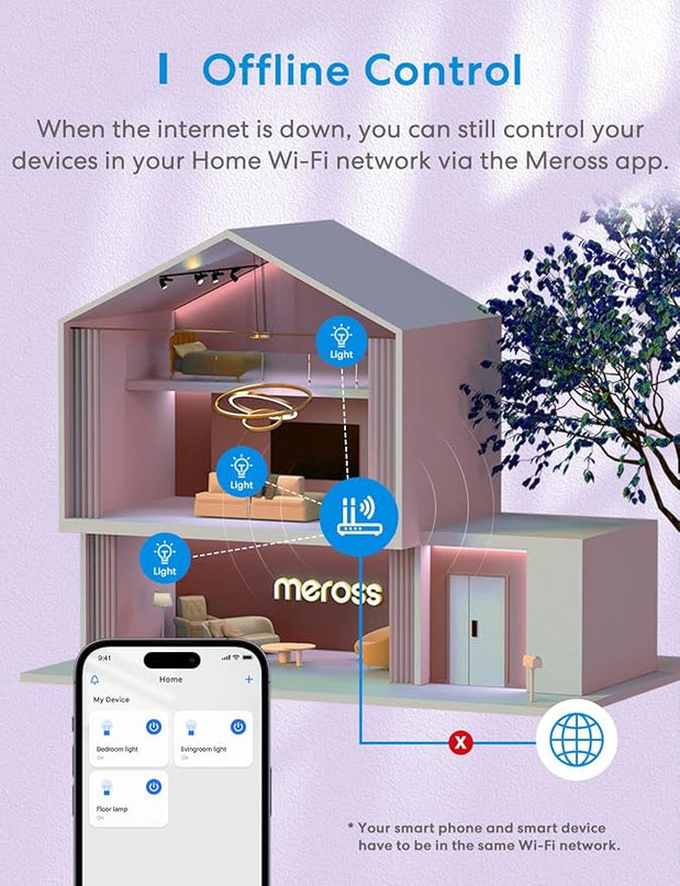 meross Smart Light Bulb, Smart WiFi LED Bulbs Compatible with Apple HomeKit, Siri, Alexa, Google Assistant and SmartThings, Dimmable E26 Multicolor 2700K-6500K RGB, 810 Lumens 60W Equivalent meross