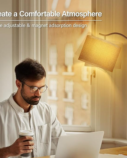 BoostArea Floor Lamp for Living Room,Arc Floor Lamp with Remote Control,Stepless Dimmable Brightness & Colors Temperature 2700k-6500k,Modern Standing Lamp for Bedroom Study Room Office,Jute - LeafyLoom