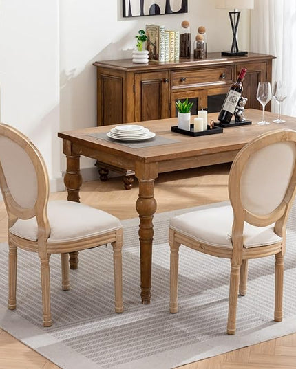NicBex Haerin-SD-00126-LWJ Dining Chairs, 22.8"x19.3"x37.4", Light Beige - LeafyLoom