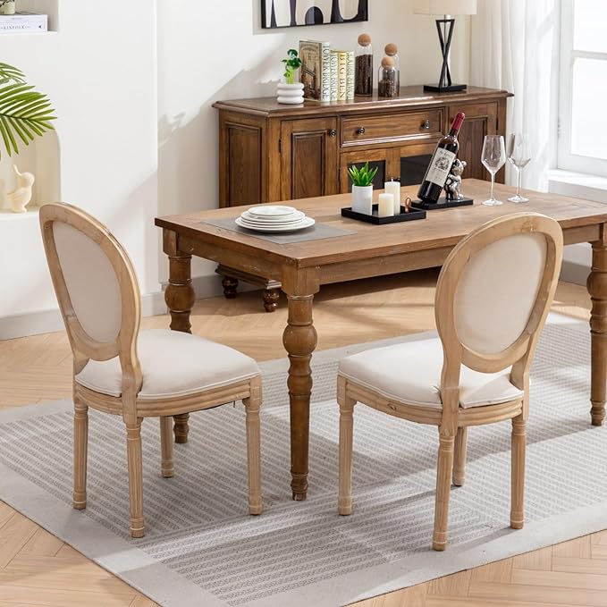 NicBex Haerin-SD-00126-LWJ Dining Chairs, 22.8"x19.3"x37.4", Light Beige - LeafyLoom