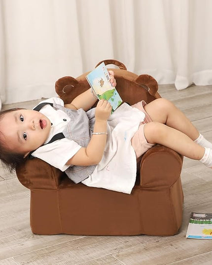 Cuddly Toddler First Chair, Premium Character Chair, Brown Bear, 18 month up to 3 Years - LeafyLoom