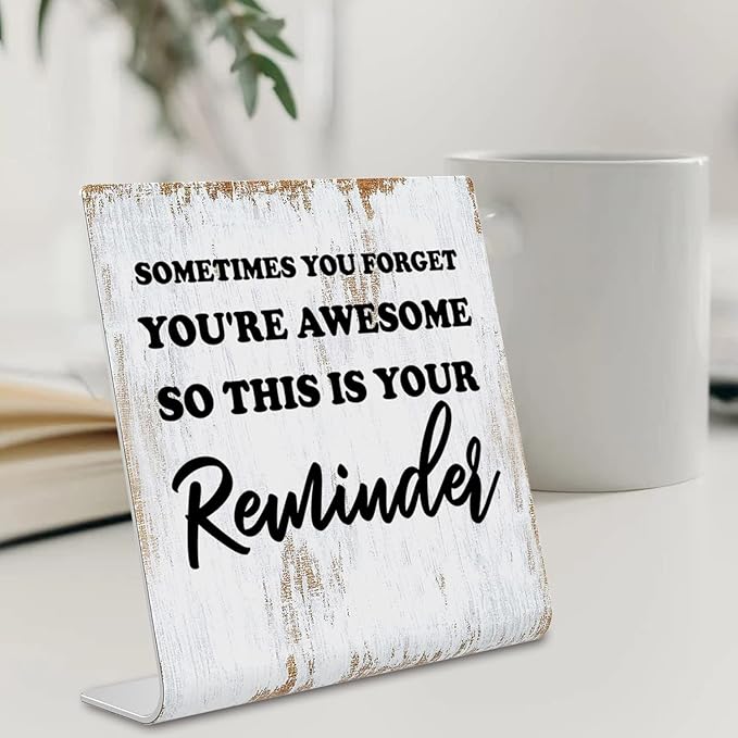Inspirational Quotes Decor Gifts for Women, Motivational Desk Decor for Office, Decoration On Shelf Table Desk for Living Room Home Office Gift for Friends Coworker Nurse Worker Coworker dksg8 - LeafyLoom