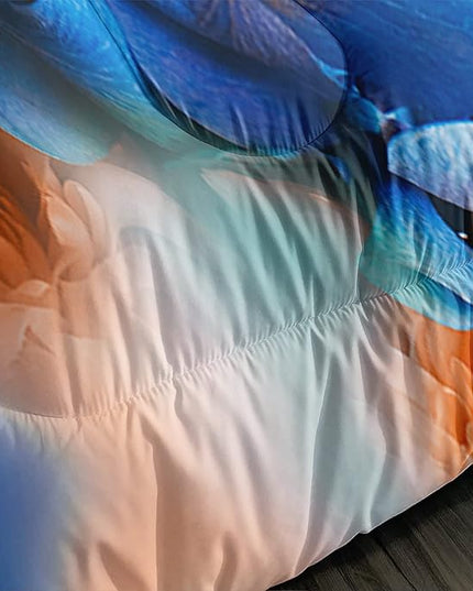 CVHOUSE Butterfly Bedding Set,Butterfly Comforter Queen,Butterfly Comforter Set for Girls Kids Teens,Butterflies Quilt Set with 1 Comforter and 2 Pillow Cases- 3 Piece - LeafyLoom