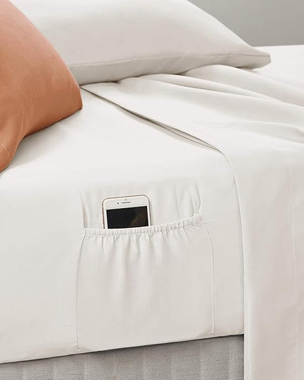 Comfort Spaces Bed in A Bag - Trendy Casual Design Cozy Comforter with Complete Sheet Set with Side Pocket, All Season Cover, Matching Shams, Twin(66"x90"), Gloria, Damask Coral 6 Piece - LeafyLoom