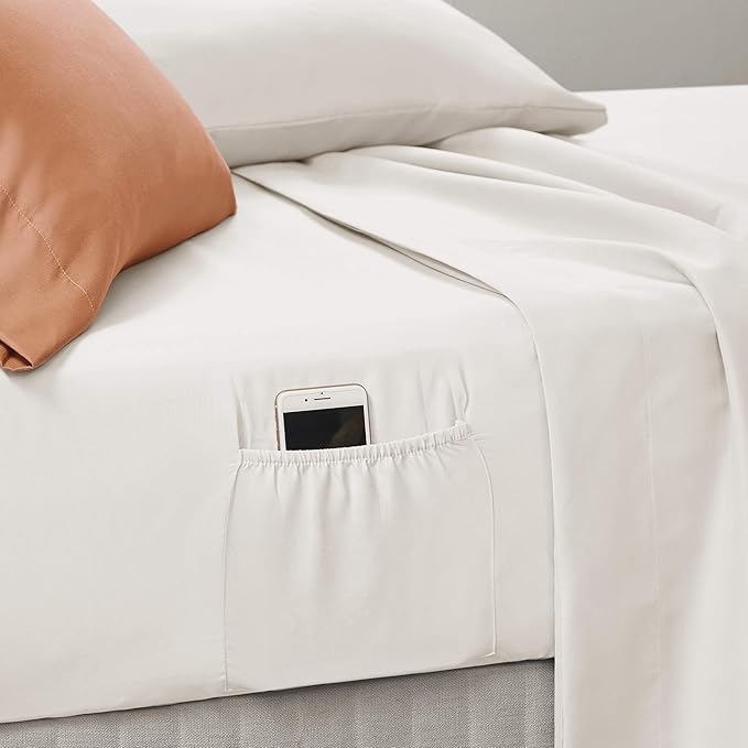 Comfort Spaces Bed in A Bag - Trendy Casual Design Cozy Comforter with Complete Sheet Set with Side Pocket, All Season Cover, Matching Shams, Twin XL(66 in x 90 in), Gloria, Damask Coral 6 Piece - LeafyLoom