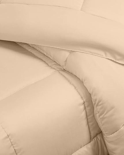 Utopia Bedding Twin Comforter Set Kids with 1 Pillow Sham, Bedding Comforter Sets, Down Alternative Beige Comforter, Soft and Comfortable, Machine Washable - LeafyLoom