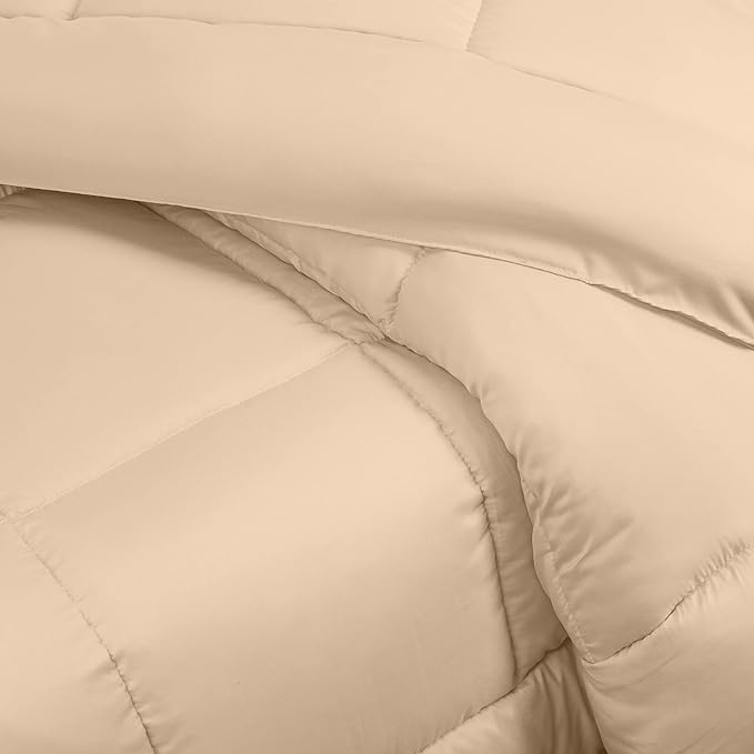 Utopia Bedding Twin Comforter Set Kids with 1 Pillow Sham, Bedding Comforter Sets, Down Alternative Beige Comforter, Soft and Comfortable, Machine Washable - LeafyLoom
