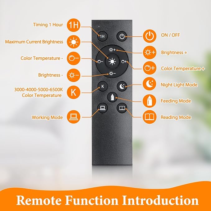 Floor Lamp with Remote, 2 in 1 Dimmable Standing Lamp for Reading, 76" Tall Lamp with Stepless Adjustable 3000K-6500K Colors, Black Torchiere Lamp for Living Room Bedroom Office, E26 LED Bulb Included - LeafyLoom