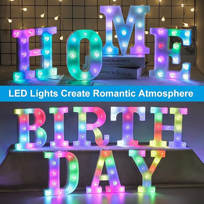 Decorative Led Light Up Number, Light Up Number Sign for Night Light Wedding Birthday Party Christmas Home Bar Decoration Number-(Number 6) - LeafyLoom