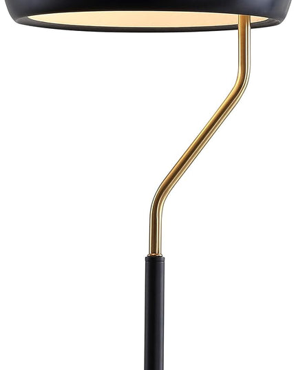 JONATHAN Y JYL6008A Oskar 22.5" Moody Metal LED Desk Lamp Contemporary Glam Minimalist Bedside Desk Nightstand Lamp for Bedroom Living Room Office College Bookcase LED Bulb Included, Black/Brass Gold - LeafyLoom