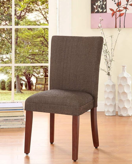 HomePop Classic Parsons Dining Chair, Single Pack, Textured Brown - LeafyLoom