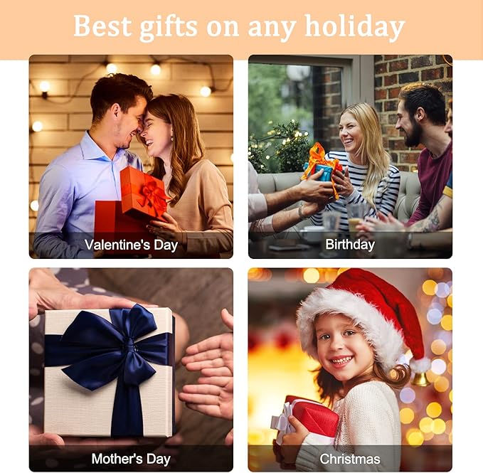 Best for Mom Women Wife Girlfriend Grandma, 3D Cat No.3 Crystal Ball Music Box with LED Night Lamp, Unique Mom Gifts for Birthday Graduation Christmas Valentine's Day Anniversary - LeafyLoom