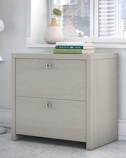 Office by kathy ireland KI60202-03 Echo 2-Drawer Lateral File Cabinet, Letter/Legal, Gray Sand, 32-Inch - LeafyLoom