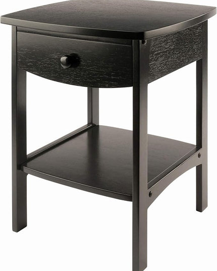 Winsome Basics Solid Wood End Table Nightstand - LeafyLoom