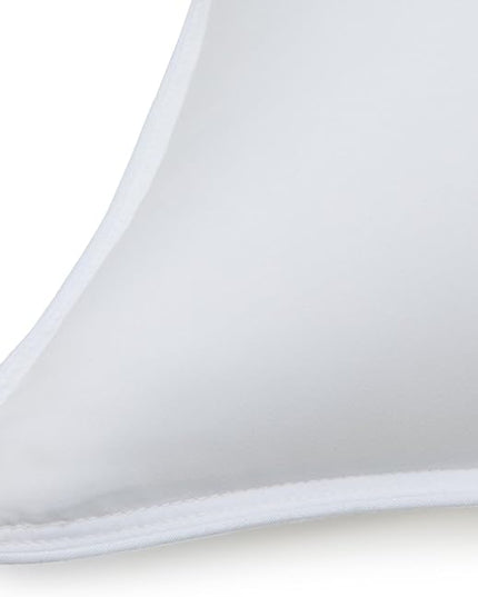 Amazon Basics Down Alternative Bed Pillows, Medium Density For Back and Side Sleepers, King, 2-Pack, White, 36 in L x 20 in W - LeafyLoom