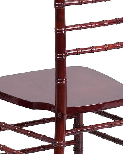 Flash Furniture HERCULES Series Mahogany Wood Chiavari Chair - LeafyLoom