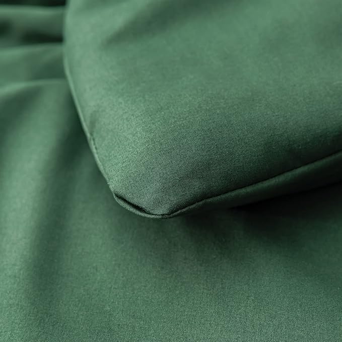 Emerald Full Size Comforter 3PCS Microfiber Full Size Comforters Set for All Season Boho Dark Green Comforter for Women and Men Soft Lightweight Bed Comforter Set - LeafyLoom