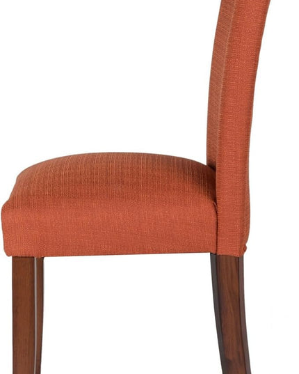 HomePop Parsons Classic Upholstered Accent Dining Chair, Single Pack, Orange - LeafyLoom