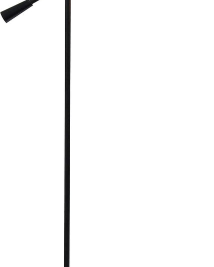 Elegant Designs LF1030-BLK Pivot Arm Glass Shade Floor Lamp, Black - LeafyLoom