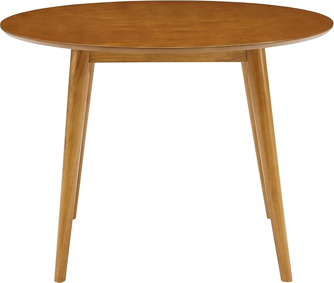 Crosley Furniture Landon Mid-Century Modern Round Wood Dining Table, Acorn - LeafyLoom