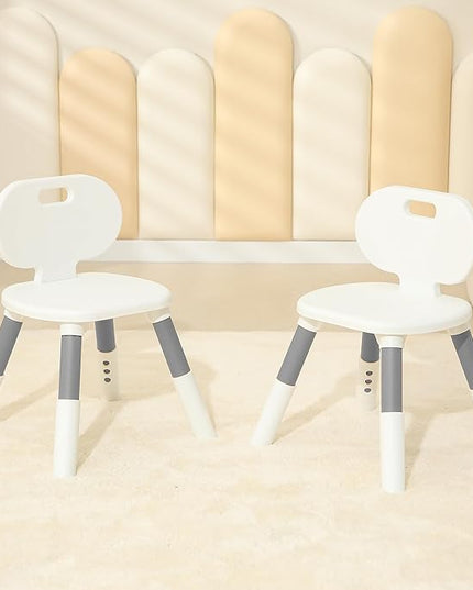3 Level Height Adjustable Kids Chairs Plastic Preschool Chair Durable and Lightweight Child Chair with a Maximum Load Capacity of 220 pounds Suitable for Day Care, Classroom, and Home (2-Pack Grey) - LeafyLoom