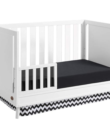 Oxford Baby Holland Modern 3-in-1 Island Crib to Toddler Bed Guard Rail Conversion Kit, Snow White, GreenGuard Gold Certified - LeafyLoom
