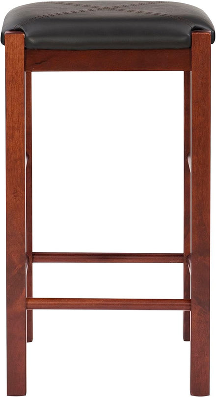 Linon Brown 3-Piece Table Faux Marble Tavern Set, 42" w x 22.25" d x 36" h - LeafyLoom