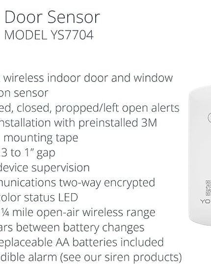 YoLink LoRa Smart Door Sensor Starter Kit: SpeakerHub Audio Hub & (3) Door Sensors - Up to 1/4 Mile Open-Air Range, Door Left-Open Reminders, up to 5 Year Battery Life, Alexa, IFTTT, Home Assistant YoLink