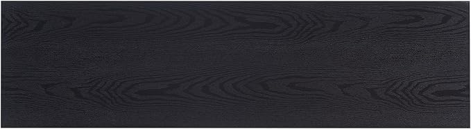 Henn&Hart Rectangular TV Stand with Crystal Fireplace for TV's up to 65" in Black, Electric Fireplace TV Stands for the Living Room - LeafyLoom