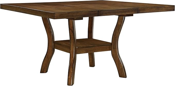 NicBex Dining Table Set for 4 Kitchen & Dining Room Tables Transitional Dining Room Furniture 5pc Dining Set Table with Self-Storing Leaf and 4X Side Chairs, Wooden, Brown - LeafyLoom
