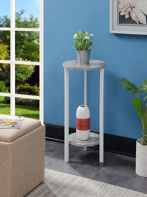Convenience Concepts Graystone 31" Plant Stand, Faux Birch / White - LeafyLoom
